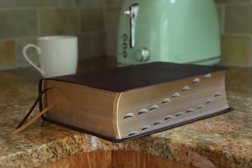 NIV, Life Application Study Bible, Third Edition, Large Print, Bonded Leather, Burgundy, Red Letter, Thumb Indexed