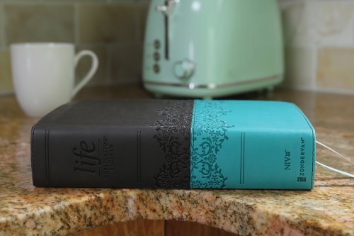 NIV, Life Application Study Bible, Third Edition, Personal Size, Leathersoft, Gray/Teal, Red Letter