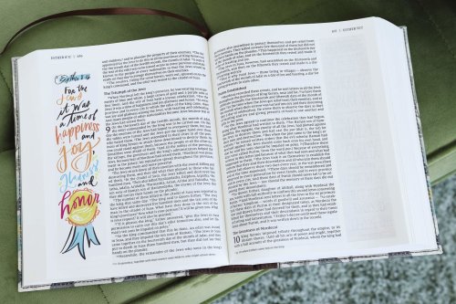 NIV, Beautiful Word Bible, Updated Edition, Journal Edition for Women, 600+ Full-Color Illustrated Verses, Peel/Stick Bible Tabs, Floral Cloth over Board, Red Letter, Comfort Print