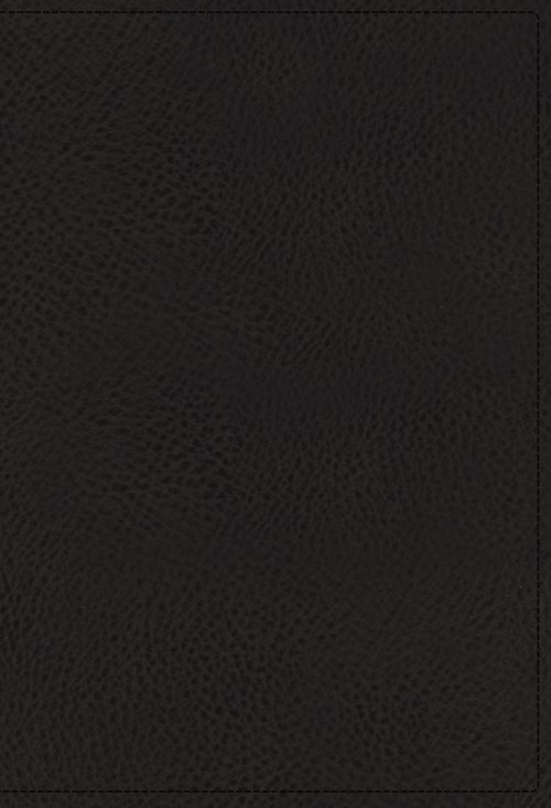 NIV, Reference Bible, Deluxe Single-Column, Premium Goatskin Leather, Black, Premier Collection, Black Letter, Art Gilded Edges, Comfort Print