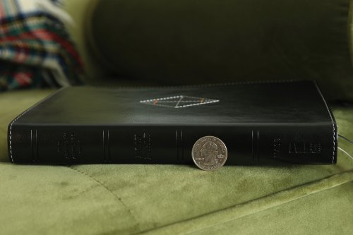 NASB, Thinline Bible, Leathersoft, Black, Red Letter, 2020 Text, Thumb Indexed, Comfort Print