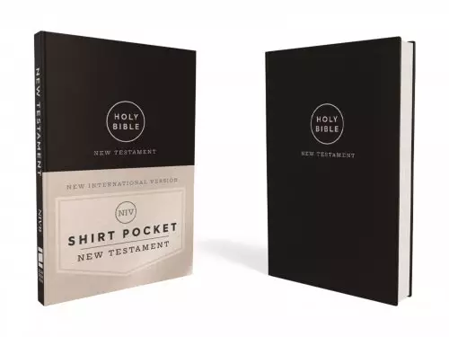 NIV, Shirt Pocket New Testament, Leathersoft, Black, Comfort Print