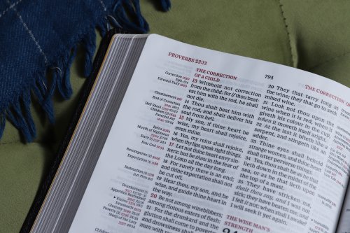 KJV, Thompson Chain-Reference Bible, Large Print, Bonded Leather, Black, Red Letter, Comfort Print