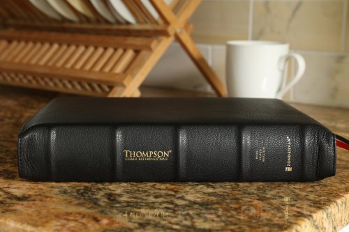 KJV, Thompson Chain-Reference Bible, Premium Goatskin Leather, Black, Premier Collection, Art Gilded Edges, Black Letter, Comfort Print