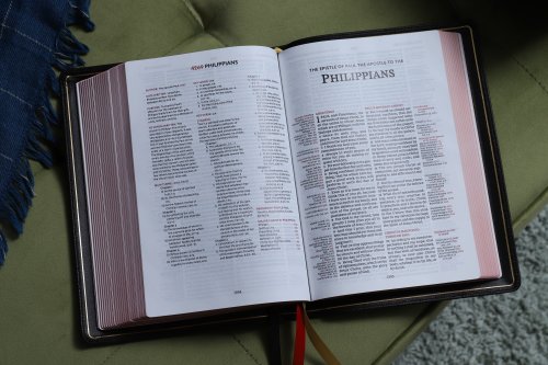 KJV, Thompson Chain-Reference Bible, Premium Goatskin Leather, Black, Premier Collection, Art Gilded Edges, Black Letter, Comfort Print