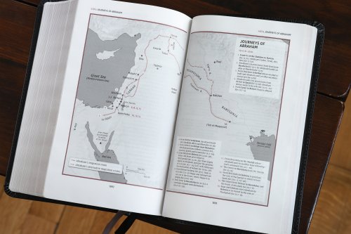 NIV, Thompson Chain-Reference Bible, Handy Size, European Bonded Leather, Black, Red Letter, Comfort Print