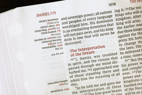 NIV, Thompson Chain-Reference Bible, Large Print, Bonded Leather, Black, Thumb Indexed, Red Letter, Comfort Print