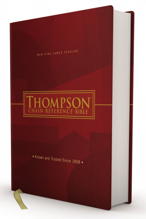 NKJV Thompson Chain-Reference Bible, Red, Hardcover, Red Letter, Biographical Sketches, Glossary, Concordance, Book Outlines, Verse Analysis, Maps, Ribbon Marker, Presentation Page