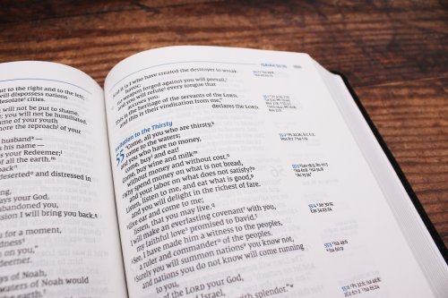 NIV Side-Column Reference Bible (Deep Study at a Portable Size), Personal Size, Leathersoft, Black, Comfort Print
