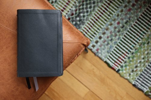 NIV Side-Column Reference Bible (Deep Study at a Portable Size), Personal Size, Leathersoft, Black, Comfort Print