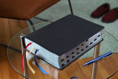 NIV, Life Application Study Bible, Third Edition, Genuine Leather, Cowhide, Black, Art Gilded Edges, Red Letter, Thumb Indexed