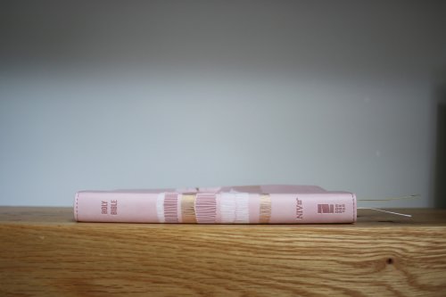 NIV, Thinline Bible, Leathersoft, Pink, Red Letter, Comfort Print