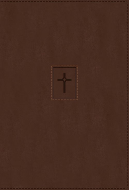 NIV, Thinline Bible, Large Print, Leathersoft, Brown, Red Letter, Comfort Print