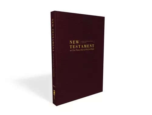NIV, New Testament with Psalms and Proverbs, Pocket-Sized, Paperback, Burgundy, Comfort Print
