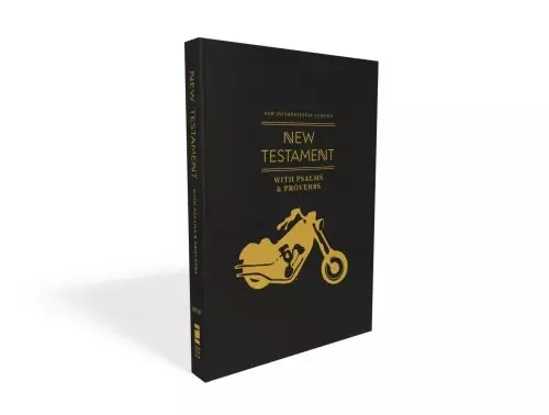NIV, New Testament with Psalms and Proverbs, Pocket-Sized, Paperback, Black Motorcycle, Comfort Print