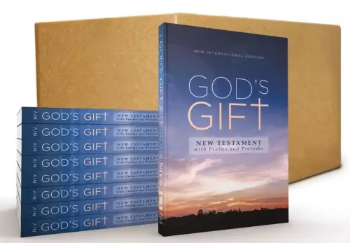 NIV, God's Gift New Testament with Psalms and Proverbs, Pocket-Sized, Paperback, Case of 64, Comfort Print
