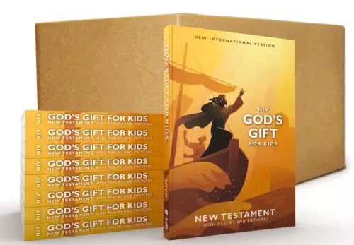 NIV, God's Gift for Kids New Testament with Psalms and Proverbs, Pocket-Sized, Paperback, Case of 64, Comfort Print