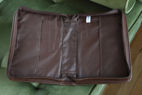 Extra Large Rugged Cross Two Tone Brown Bible Cover, XL
