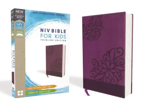 NIV Bible for Kids, Leathersoft, Purple, Red Letter Edition, Comfort Print