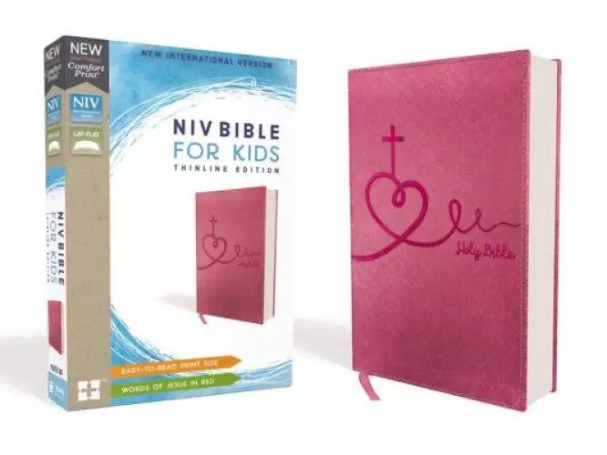 NIV Bible for Kids, Leathersoft, Pink, Red Letter Edition, Comfort Print