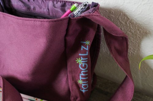 Medium Faithgirlz Grape Messenger Bag Bible Cover