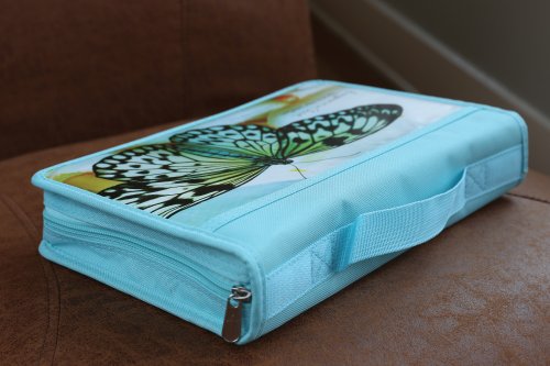 Large Inspiration New Creation  Aqua Canvas Bible Cover