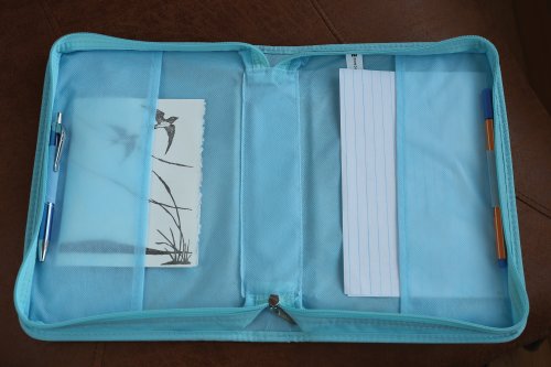 Large Inspiration New Creation  Aqua Canvas Bible Cover