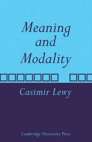 Meaning and Modality