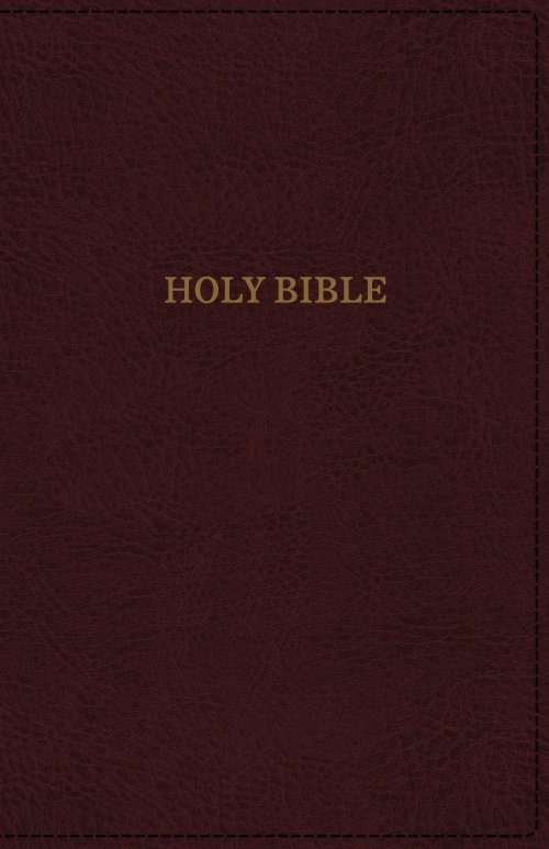 KJV, Deluxe Reference Bible, Super Giant Print, Imitation Leather, Burgundy, Indexed, Red Letter Edition