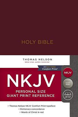 NKJV Holy Bible, Personal Size Larger Print Reference Bible, Burgundy Hardcover, 43,000 Cross References, Red Letter, Comfort Print: New King James Version
