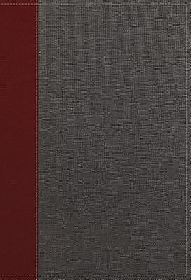The NKJV, Open Bible, Cloth Over Board, Gray/Red, Red Letter, Comfort Print