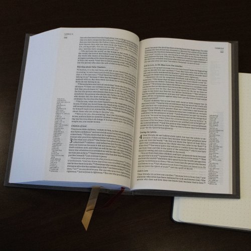 NET Bible, Single-Column Reference, Cloth over Board, Gray, Comfort Print