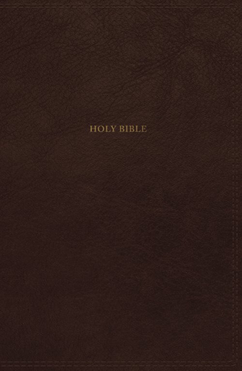 NKJV, Thinline Bible, Leathersoft, Brown, Thumb Indexed, Red Letter, Comfort Print