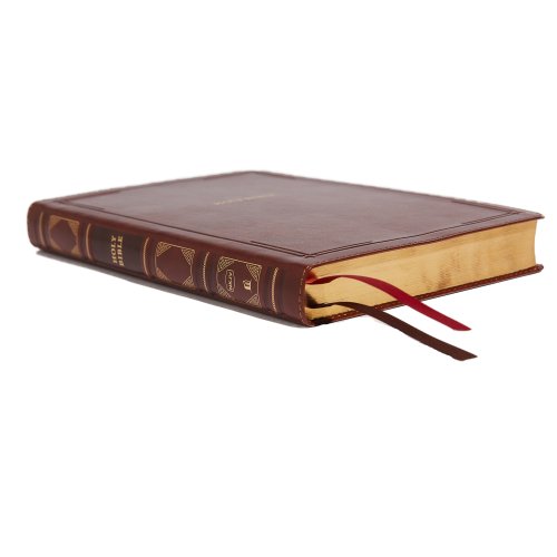 NKJV, Thinline Reference Bible, Leathersoft, Brown, Red Letter, Comfort Print