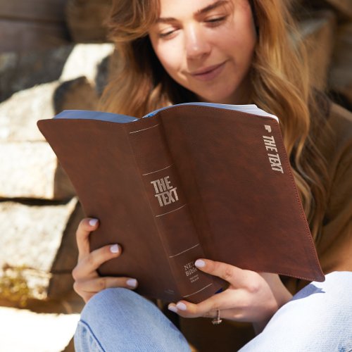 The TEXT Bible: Uncover the message between God, humanity, and you (NET, Brown Leathersoft, Comfort Print)