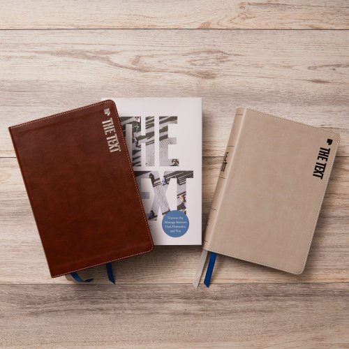 The TEXT Bible: Uncover the message between God, humanity, and you (NET, Brown Leathersoft, Comfort Print)