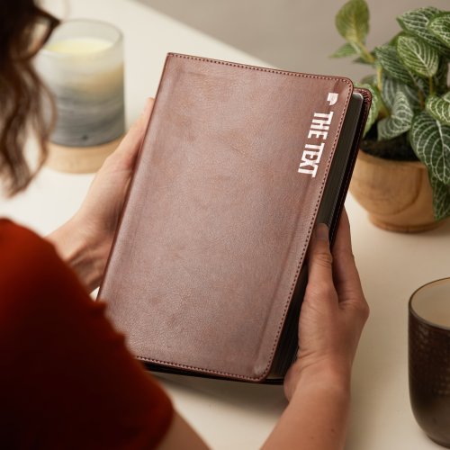 The TEXT Bible: Uncover the message between God, humanity, and you (NET, Brown Leathersoft, Comfort Print)