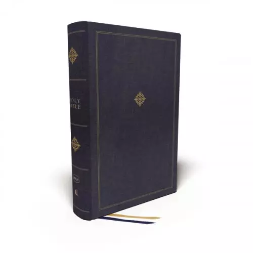NKJV, Single-Column Wide-Margin Reference Bible, Cloth over Board, Red Letter, Comfort Print