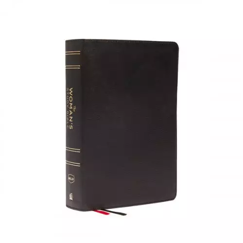 NKJV, The Woman's Study Bible, Genuine Leather, Black, Red Letter, Full-Color Edition