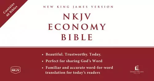 NKJV, Economy Bible, Paperback, Case of 40