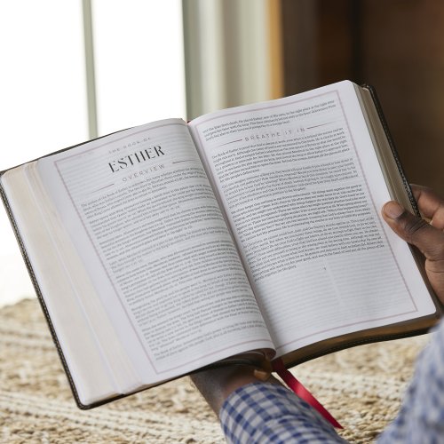 The Breathe Life Holy Bible: Faith in Action (NKJV, Black Leathersoft, Red Letter, Comfort Print)