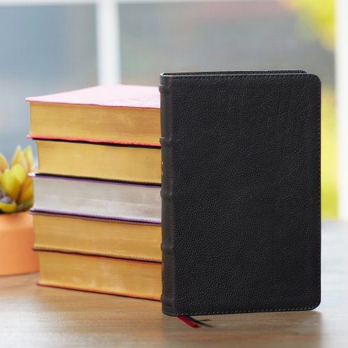 KJV Holy Bible: Large Print Single-Column with 43,000 End-of-Verse Cross References, Black Genuine Leather, Personal Size, Red Letter, (Thumb Indexed): King James Version
