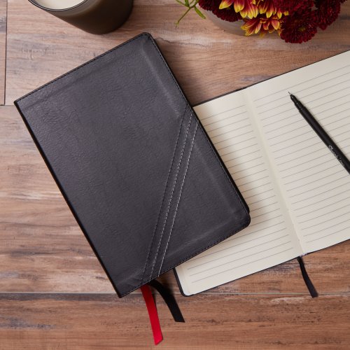 NKJV, Word Study Reference Bible, Leathersoft, Black, Red Letter, Comfort Print