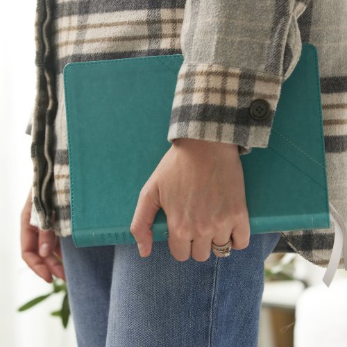 NKJV, Word Study Reference Bible, Leathersoft, Turquoise, Red Letter, Comfort Print