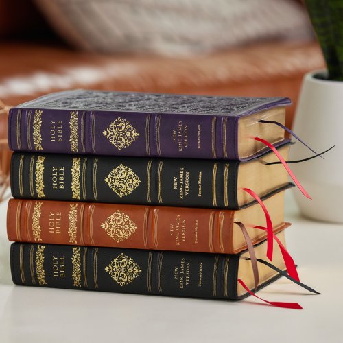 NKJV, Wide-Margin Reference Bible, Sovereign Collection, Leathersoft, Brown, Red Letter, Comfort Print