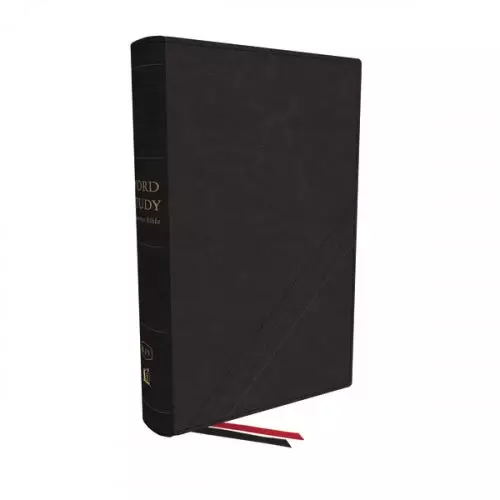 KJV, Word Study Reference Bible, Bonded Leather, Black, Red Letter, Thumb Indexed, Comfort Print