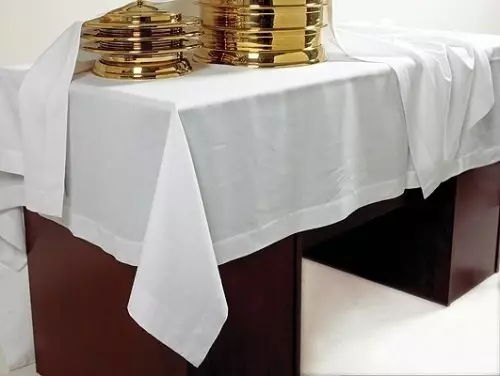 50" x 86" Communion Table Cover: White Blend