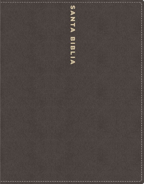 NBLA Santa Biblia Edición para Notas, Tapa Dura/Tela, Gris, Letra Roja