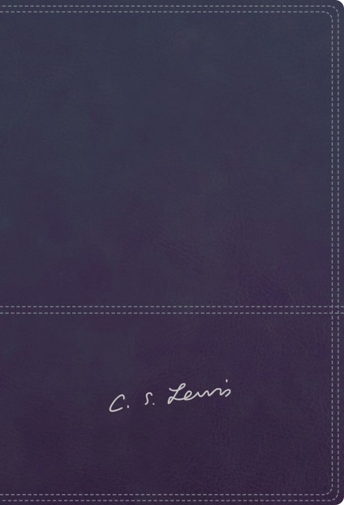 RVR, Biblia Reflexiones de C. S. Lewis, Interior a dos colores, Leathersoft, Azul marino, Comfort Print