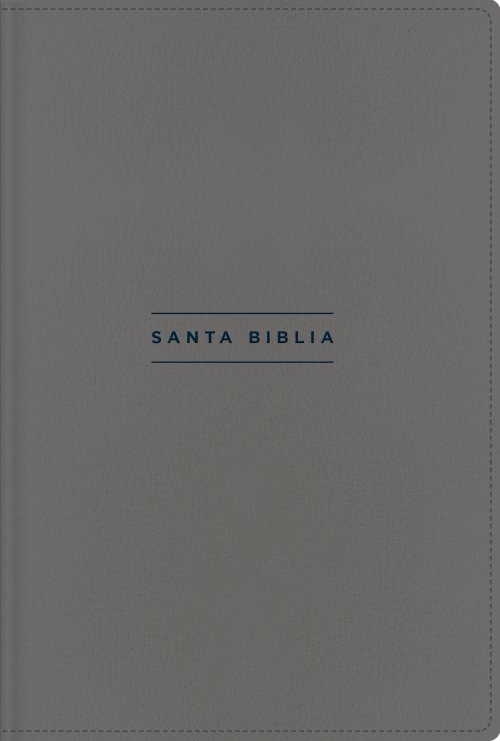 NVI, Santa Biblia, Texto revisado 2022, Una Columna con Referencias, Piel Reciclada, Palabras de Jesús en Rojo, Gris, Comfort Print